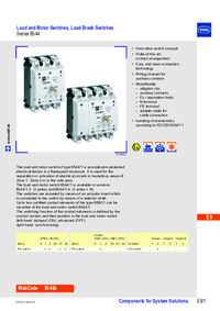 Thumbnail of document Data Sheet - 8544 Load & motor switches, load disconnect switches